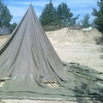 палатки брезентовые, тенты, навесы для отдыха и туризма