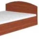 Кровать-140(компанит) Небольшая двуспальная кровать из ДСП. 