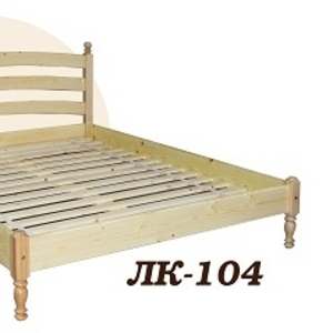 Кровать,  деревянная,  Лк- 104,  Скиф,  из массива хвойных пород деревьев