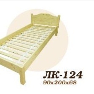 Кровать,  деревянная,  Лк- 124,  Скиф,  из массива хвойных пород деревьев