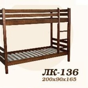 Кровать,  деревянная,  Лк- 136,  Скиф,  из массива хвойных пород деревьев