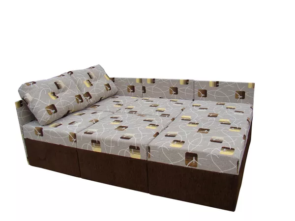 Мягкий раскладной Угловой диван Квадро 41+пуфик (вика) 2