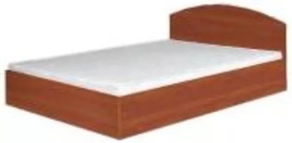 Кровать-140(компанит) Небольшая двуспальная кровать из ДСП. 