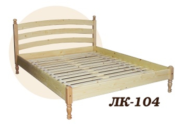 Кровать,  деревянная,  Лк- 104,  Скиф,  из массива хвойных пород деревьев