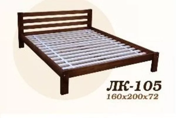 Кровать,  деревянная,  Лк- 105,  Скиф,  из массива хвойных пород деревьев