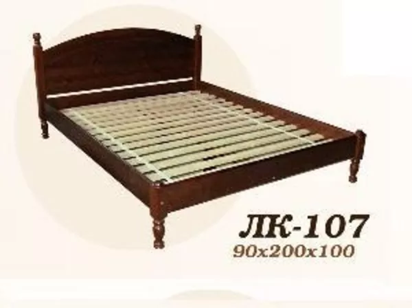 Кровать,  деревянная,  Лк- 107,  Скиф,  из массива хвойных пород деревьев