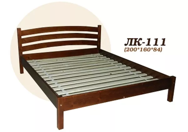 Кровать,  деревянная,  Лк- 111,  Скиф,  из массива хвойных пород деревьев