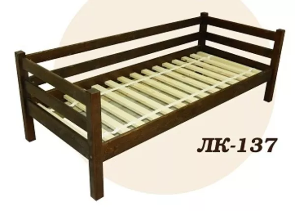 Кровать,  деревянная,  Лк- 137,  Скиф,  из массива хвойных пород деревьев