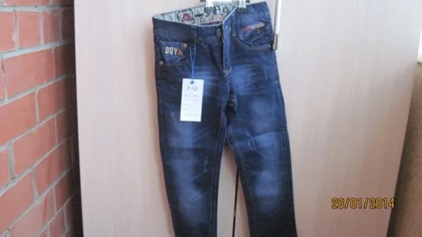 новые темно-синие с теркой джинсы р110( с бирками) 4