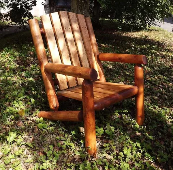 Садовое кресло из брёвен   собственное производство