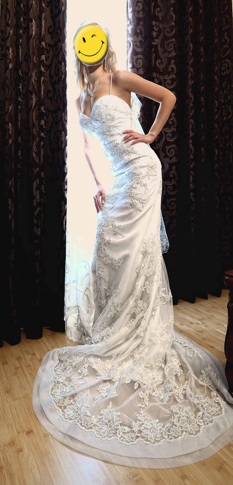 Свадебное платье Casablanca Bridal ,  размер 36-40,  цвета айвори 