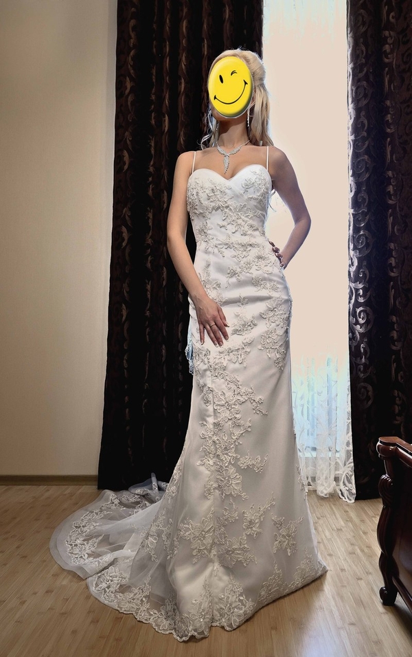 Свадебное платье Casablanca Bridal ,  размер 36-40,  цвета айвори  2