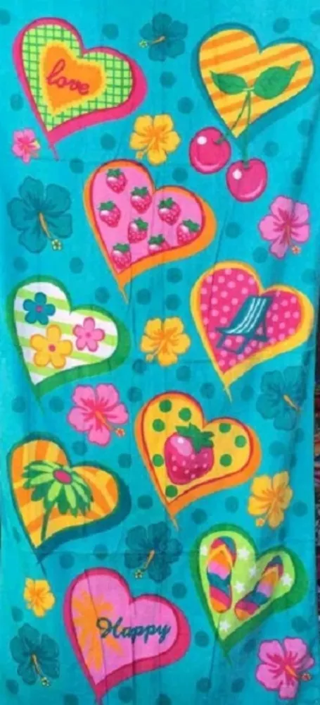 Пляжные полотенца велюр-махра в ассортименте расцветок 2